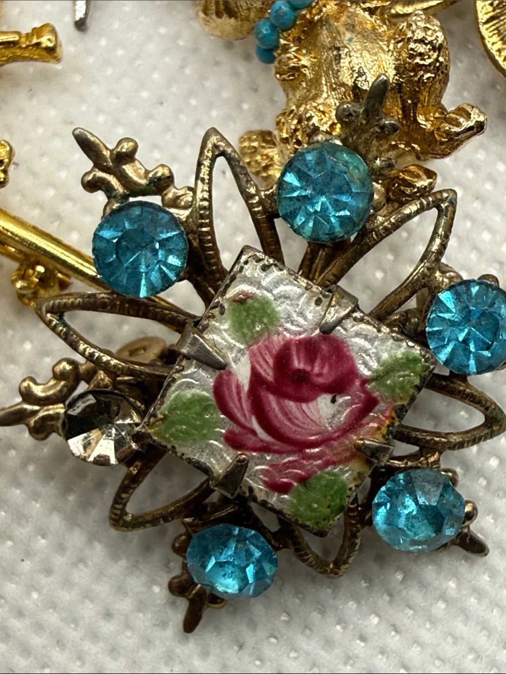 Vintage lux brooch pin rehab wear art harvest rare pieces high potential